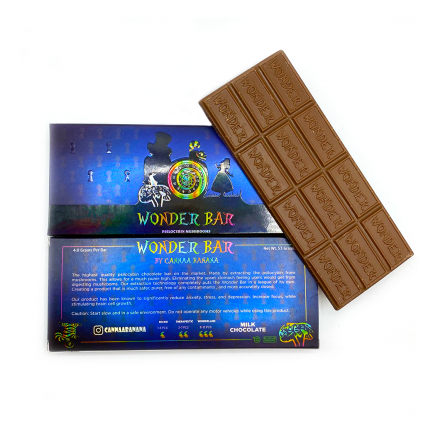 Wonder Bar Chocolate Mushroom now available at Psychedelics Distro the highest quality Psilocybin chocolate bar on the market